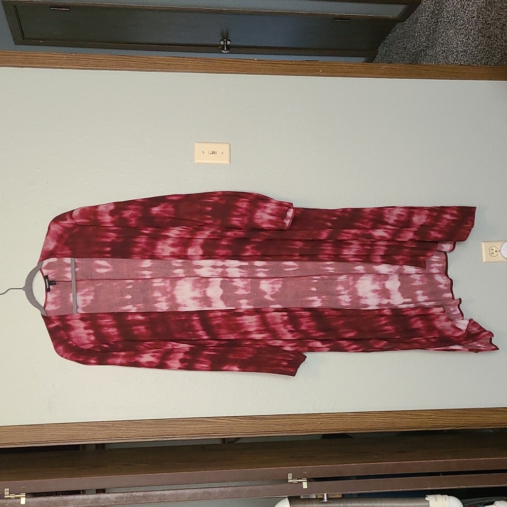Burgundy Tie-Dye Duster -Never Worn